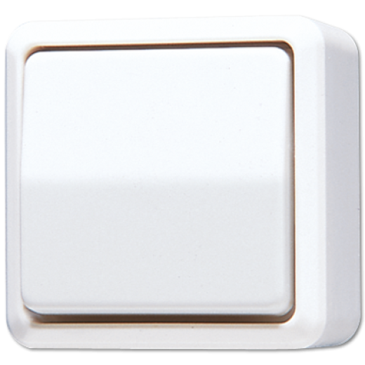 Выключатель для накладного монтажа, универсальный, белый