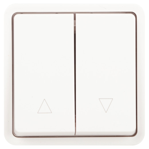 Переключатель ЭРА Эксперт 11-1528-01 для жалюзи кнопочный IP55 10АХ-250В СУ белый