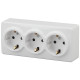 Розетка ЭРА Эксперт 11-2208-01 тройная с заземлением 3х2P+E Schuko 16A-250В IP20, ОУ горизонт. белый