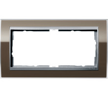 Gira Event Clear Коричневый/Алюминий Рамка 2-ая без перегородки