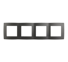 ЭРА 12-5004-12 Рамка на 4 поста, Эра12, графит (10/100/2000)