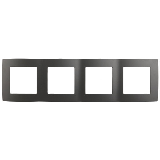 12-5004-12 ЭРА Рамка на 4 поста, Эра12, графит (10/100/2000)
