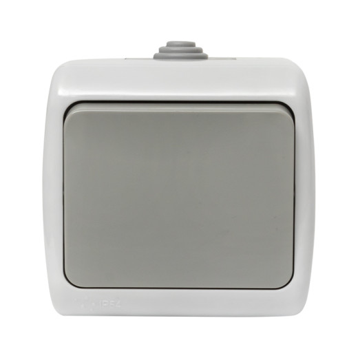 Мурманск Выключатель 1-клавишный 10А IP54 серый EKF