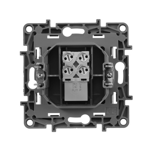 Розетка телефонная RJ11 - Legrand Etika - алюминий