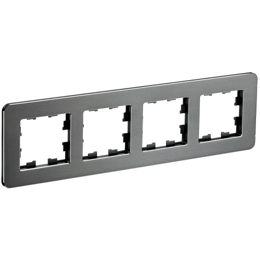 BRITE Рамка 4-мест. РУ-4-1-Бр металл титан RE IEK