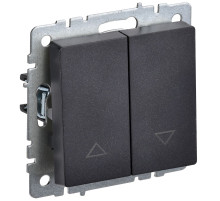IEK BRITE BASE Черный Выключ. жалюзи 10А ВС10-1-5-БрЧ