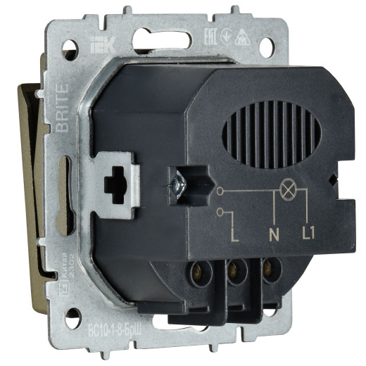 BRITE Выключ. карточный 30А ВС10-1-8-БрШ шамп. IEK