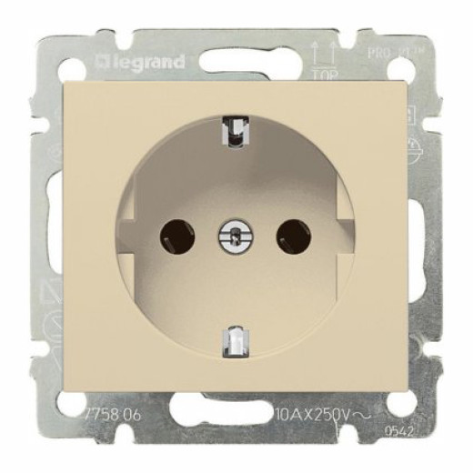 Розетка с заземлением - Legrand Valena - без шторок 16А 250В винтовые зажимы - слоновая кость
