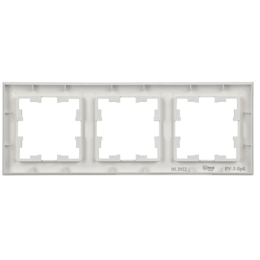 BRITE Рамка 3-мест. РУ-3-БрБ бел. IEK