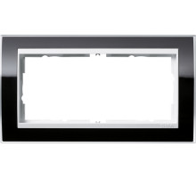 Gira Event Черный/Бел.глянц. Рамка 2-ая без перегородки