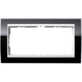 Gira Event Черный/Бел.глянц. Рамка 2-ая без перегородки