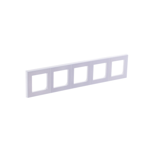 Рамка ABB Levit 5 постов жемчуг / ледяной