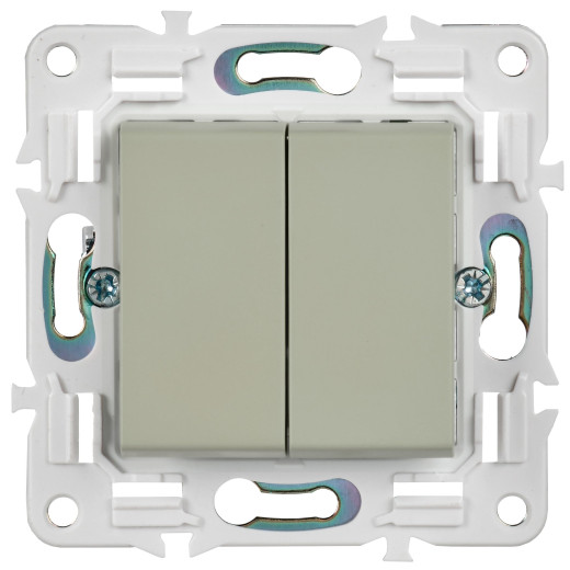 SKANDY Выключ. 2-кл. перекр. 10А SK-V06B беж. IEK