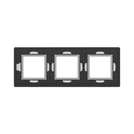 Рамка из алюминия 3 поста (6 мод.), Avanti, серая