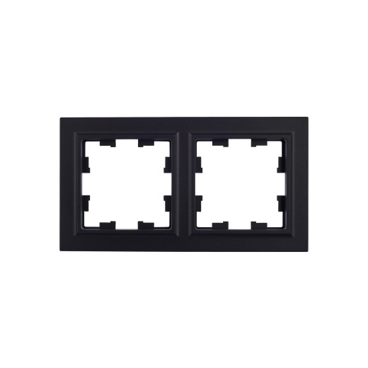 BRITE Рамка 2-мест. РУ-2-БрЧ черн. IEK