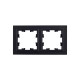 BRITE Рамка 2-мест. РУ-2-БрЧ черн. IEK