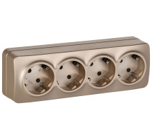 IEK GLORY Роз. 4-я с з/к без з/ш о/у 16А РС24-3-ХШм шамп. м.