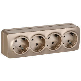 IEK GLORY Роз. 4-я с з/к без з/ш о/у 16А РС24-3-ХШм шамп. м.