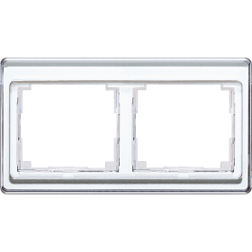 JUNG SL 500 Белая Рамка 2-ая горизонтальная