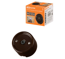 TDM Розетка TV проходная коричневая «Болонь»