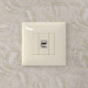 Компьютерная розетка RJ-45 без шторки в стену, кат.5e одинарная экранированная, Avanti, ванильная дымка