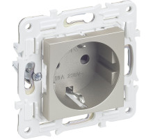 IEK SKANDY Шампань Розетка с/з с защитными шторками 16А SK-R04Sh