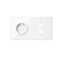 Simon 100 Белый глянец Кит 2 поста, фронт. Накладка на 1 розетку Schuko + 1 з/у 2хUSB