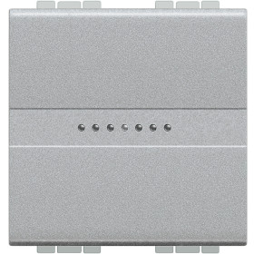 BT LL Алюминий Кнопка аксиальная одноклавишная 10А 250в. Автоматические клеммы. 2 модуля.