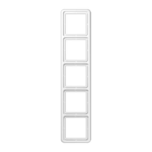 Рамка для вертикальной и горизонтальной установки ударопрочная, 5-кратная, белая