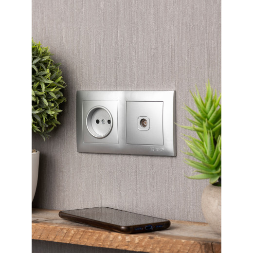 Валенсия Рамка 2-местная сталь EKF