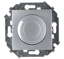 Simon 15 Алюминий Светорегулятор поворотно-нажимной, 500Вт, 230В, винт.зажим