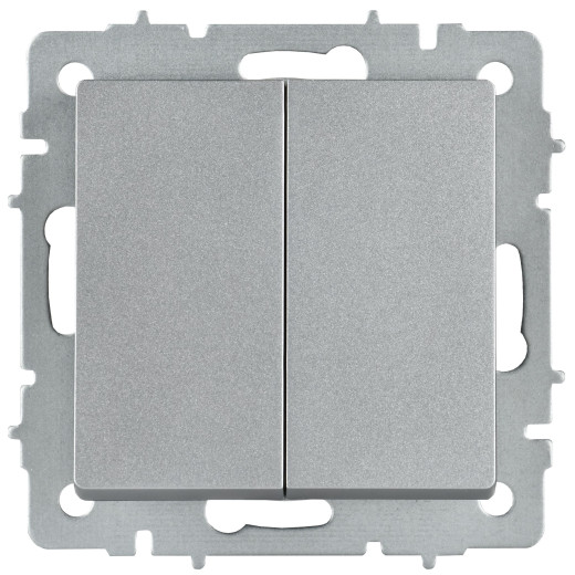 BRITE Выключ. 2-кл. перекр. 10А ВС10-2-3-БрА алюм. IEK