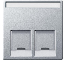 Schneider Electric Merten SM Алюминий Центральная плата для розетки 2-ой с разъемом RJ45