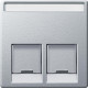 MERTEN ЦЕНТР.ПЛАТА д/розеток с разъемом RJ45 2 поста, АЛЮМИНИЙ, SM