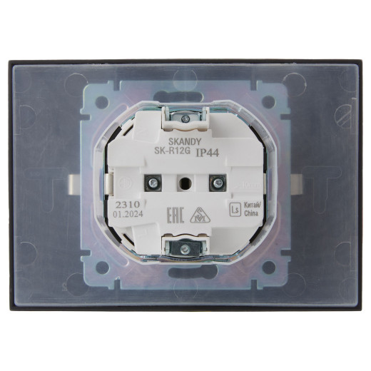 SKANDY Роз. 2-я с кр. 16А в сб IP44 SK-R12G граф. IEK