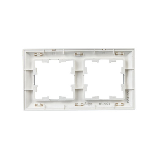 BRITE Рамка 2-мест. РУ-2-Бр алюм./алюм. IEK