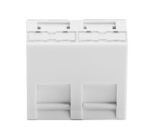 DKC Вставка 45x45 для 2 модулей Keystone, наклонная (аналог Mosaic), цвет белый