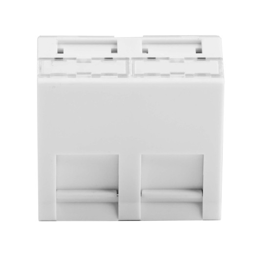 Вставка 45x45 для 2 модулей Keystone, наклонная (аналог Mosaic), белый