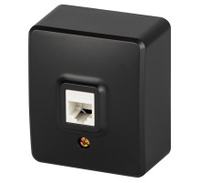 ЭРА Розетка Эксперт 11-3203-05 информационная RJ45 IP20 ОУ антрацит