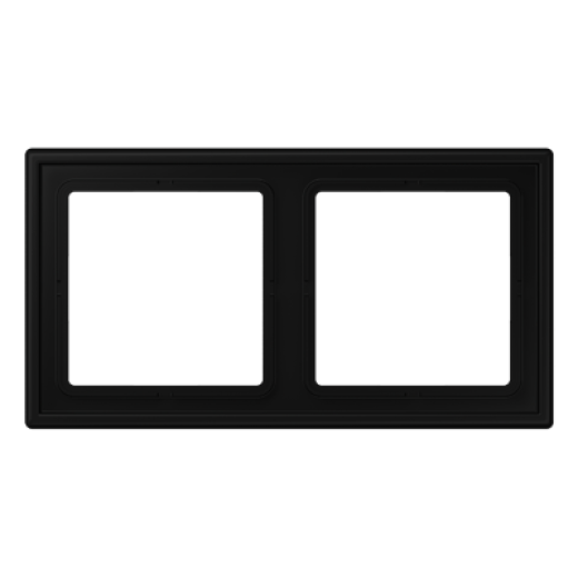 Рамка 2 поста, термопласт, черный матовый