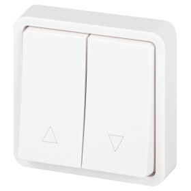 ЭРА Переключатель Эксперт 11-1528-01 для жалюзи кнопочный IP55 10АХ-250В СУ белый