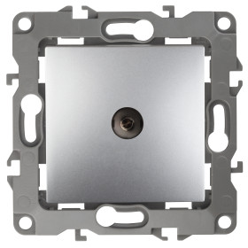 ЭРА 12-3102-03 Розетка TV проходная, IP20, Эра12, алюминий (10/100/3200)