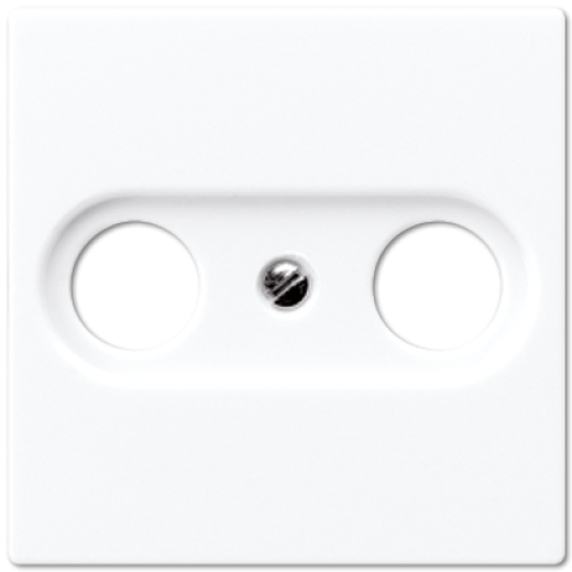 Крышка для TV-FM-розеток, фиксация винтом, дюропласт, белый, A500