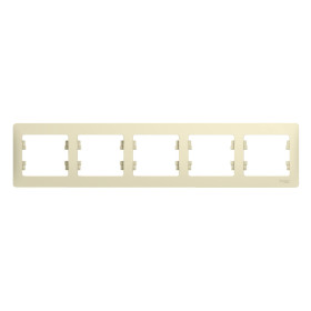 Systeme Electric Glossa Беж Рамка 5-ая, горизонтальная