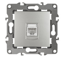 ЭРА Розетка Серия 12 12-3107-03 информационная RJ45 IP20 алюминий