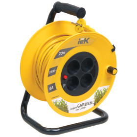 IEK Катушка УК20 с т/з 4 места 2Р/20м 2х0,75 мм2 