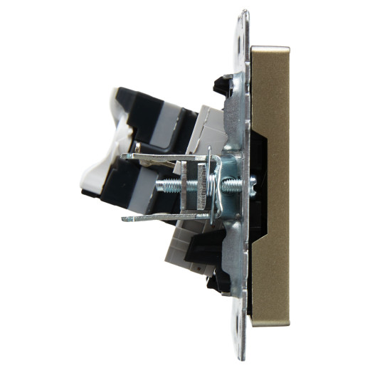 BRITE Роз. двойная RJ11+RJ45 кат.5E РК/Т12-БрШ шамп. IEK