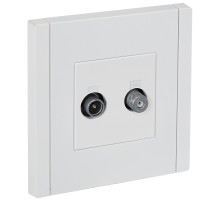 IEK FORTE&PIANO Белый Розетка двойная TV+SAT FP238