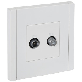 IEK FORTE&PIANO Белый Розетка двойная TV+SAT FP238