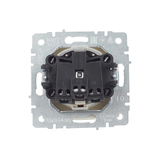 BRITE Роз. с з/к/ш с кр. 16А IP44 РСбш10-3-44-БрКр беж. IEK